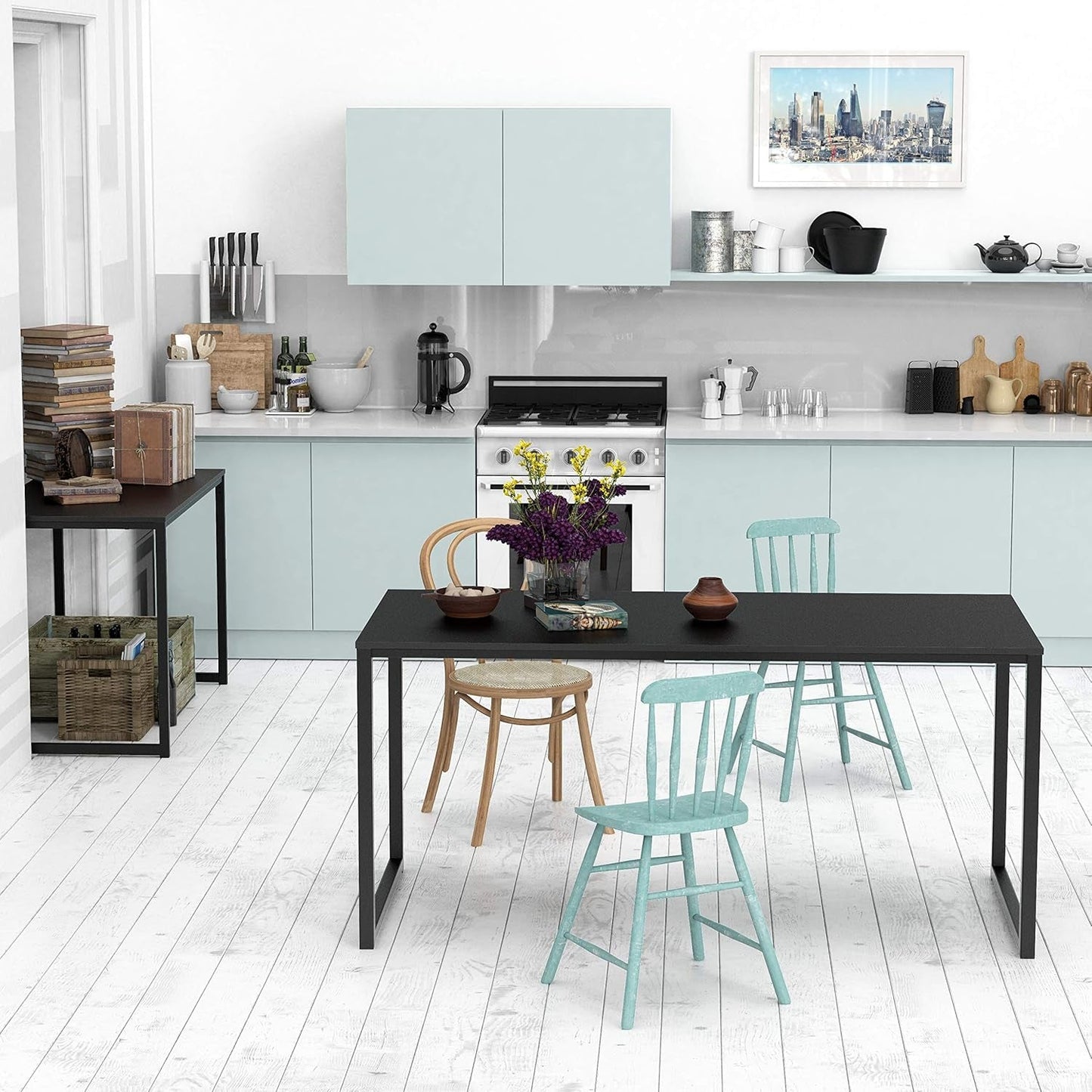 Home Office 55-Inch Computer Desk, 24" Deep, Black-4