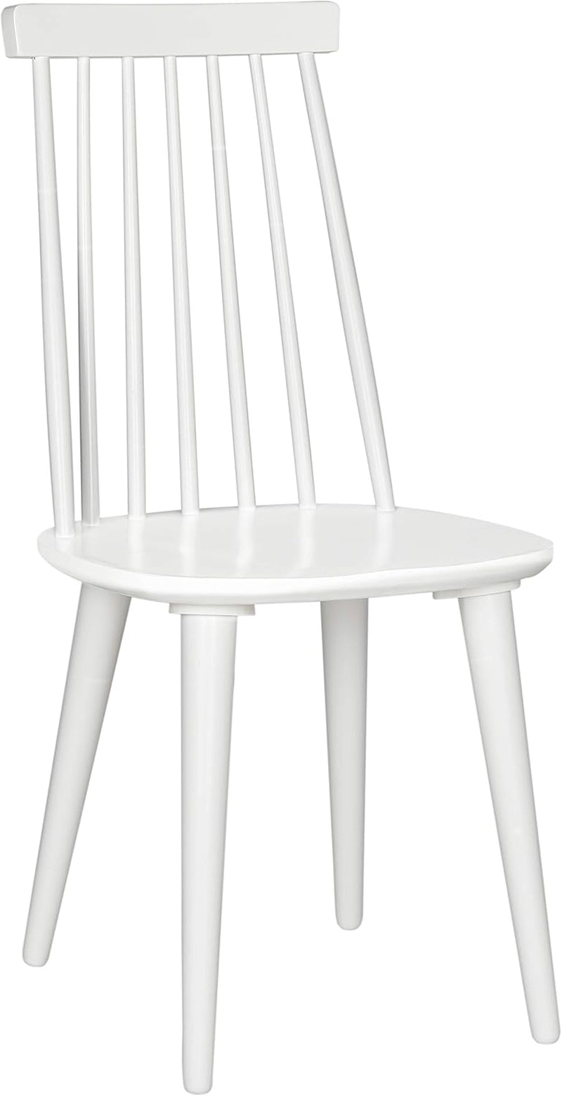 American Homes Collection Burris Country Farmhouse White Spindle Side Chair (Set of 2)-3