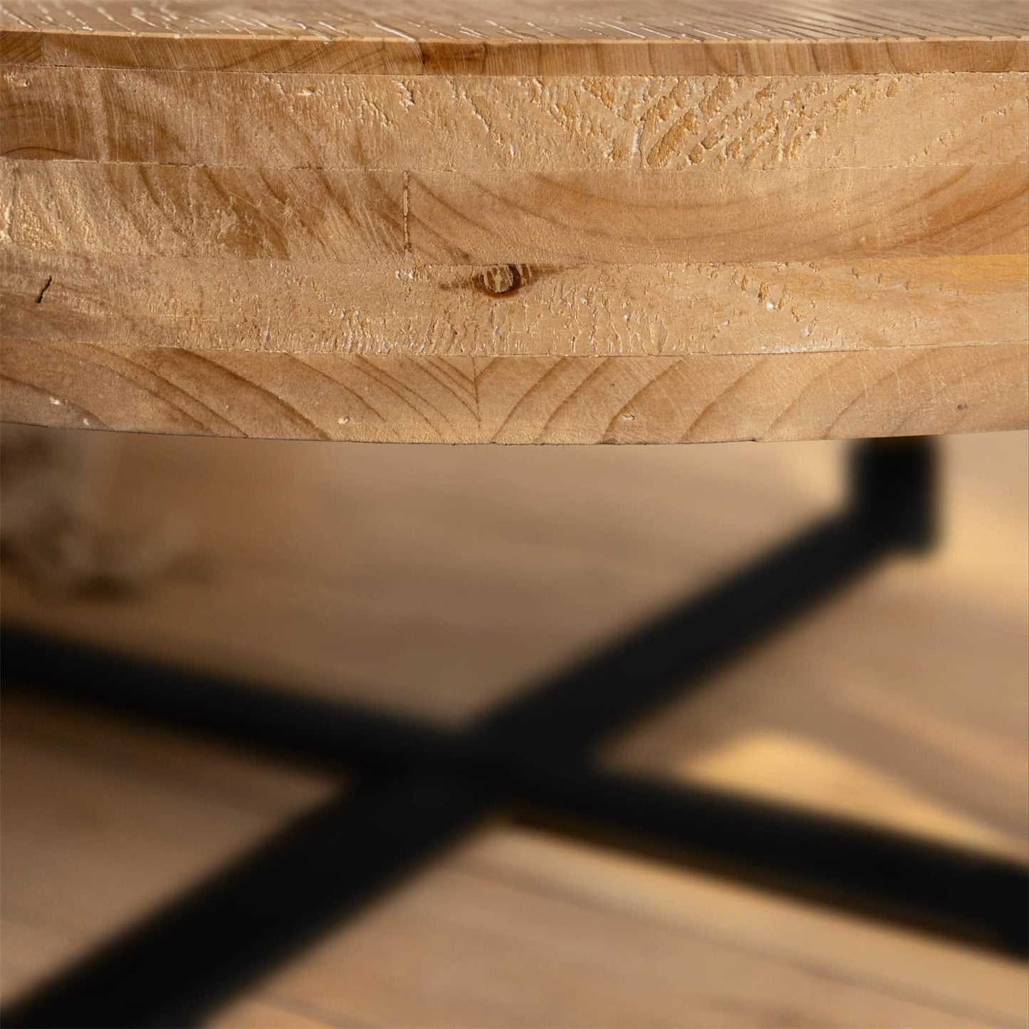 Retro Splicing Circular Coffee Table-1