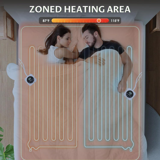 Heated Mattress Pad, Queen Size, 10 Heat Settings-1