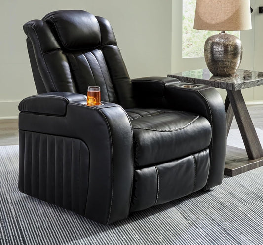 Caveman Den Power Recliner, 39" W X 42" D X 42" H, Black-1