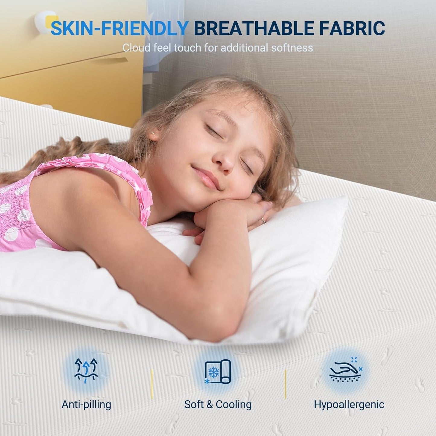 Twin Memory Foam Mattress Medium-Firm, 8", CertiPUR-US Certified-3