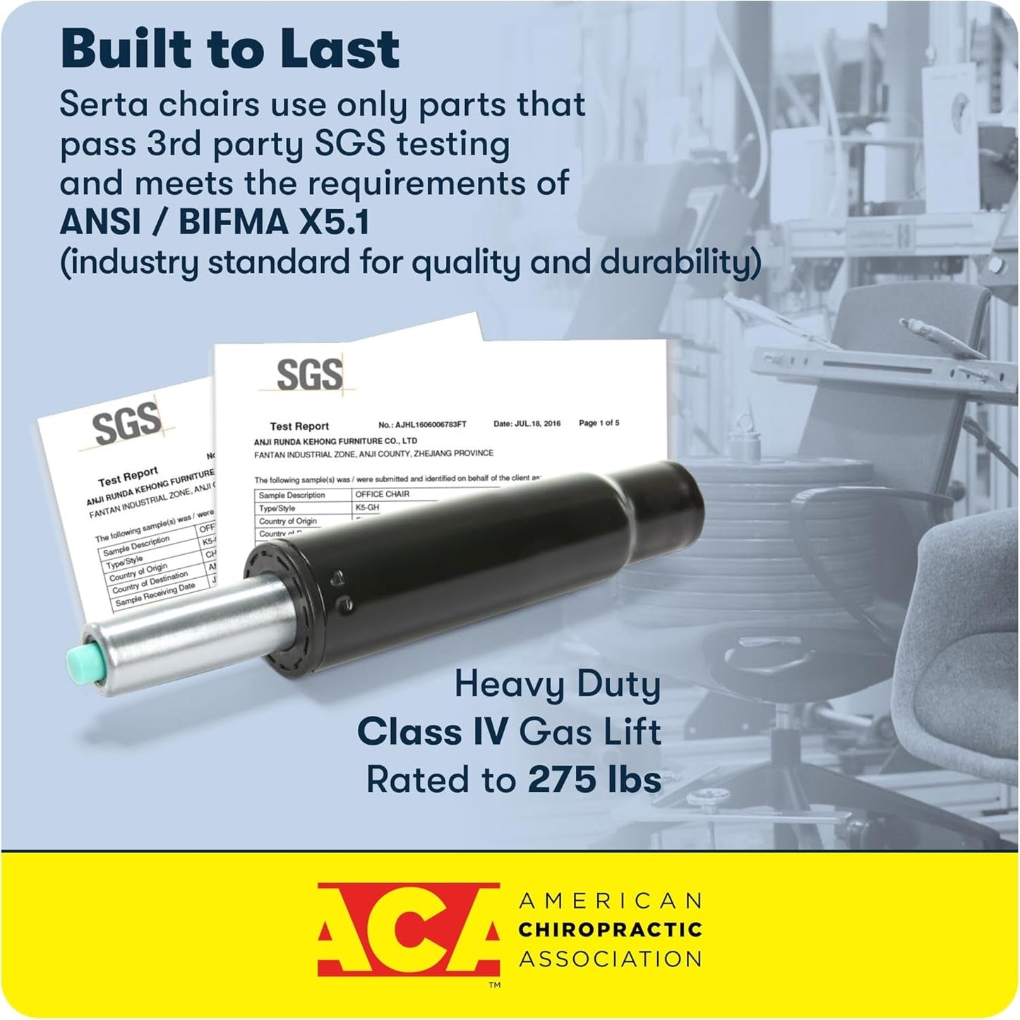 Ergonomic Executive Office Chair Motion Technology Adjustable Mid Back Design with Lumbar Support, Light Gray Fabric-4