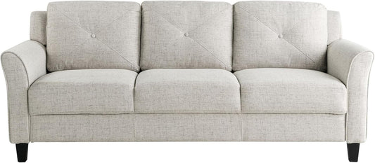 Harrington Sofa Curved Arms, Beige-1
