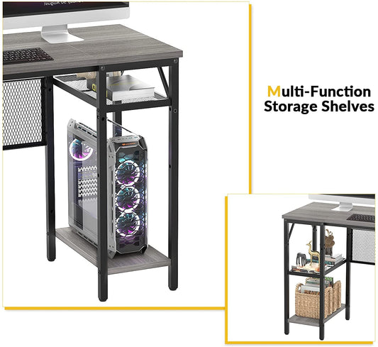 Modern L-Shaped Desk W/ Power Outlet-1