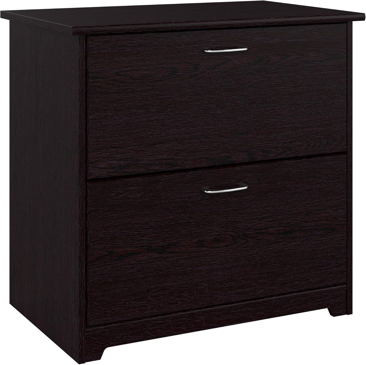 Bush Furniture Cabot 2 Drawer Lateral File Cabinet in Espresso Oak, Letter, Legal, and A4-Size Document Storage for Home Office-0
