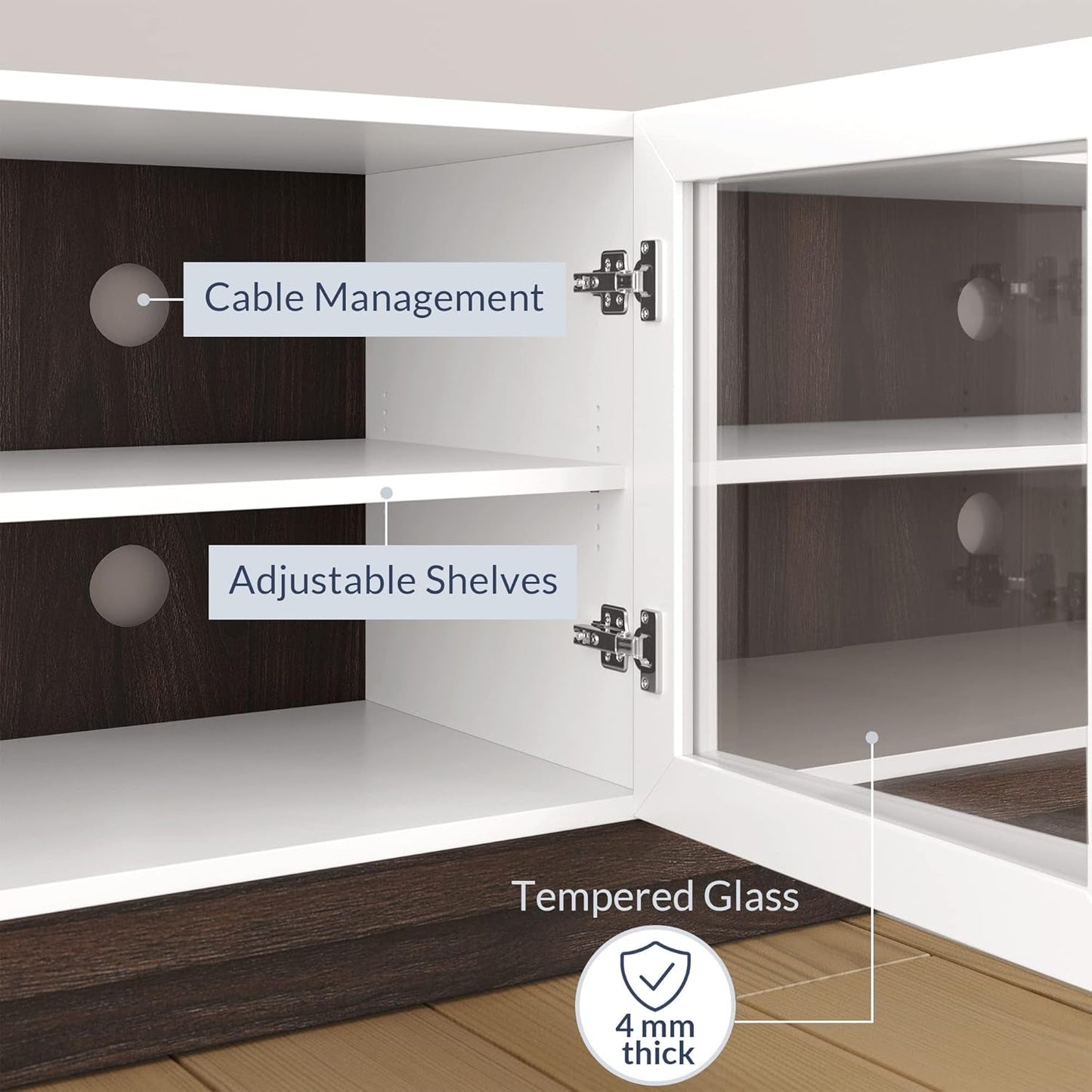 Modern White Entertainment Center for 70 Inch TV-4
