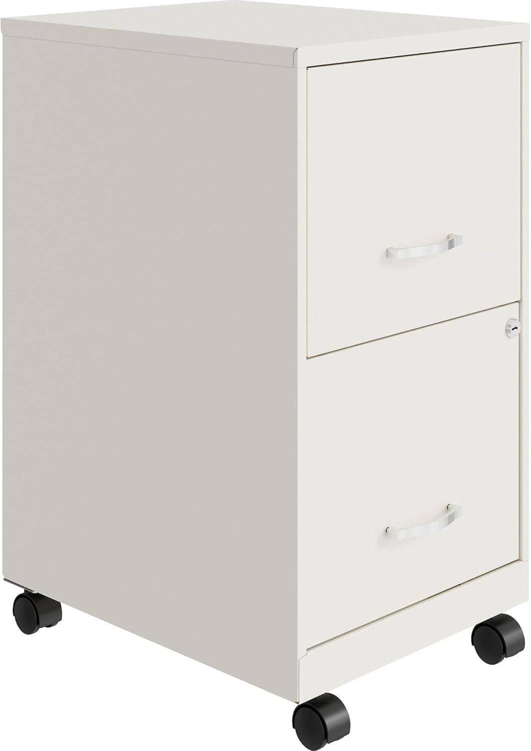 LYS SOHO File/File Mobile File Cabinet, White-3