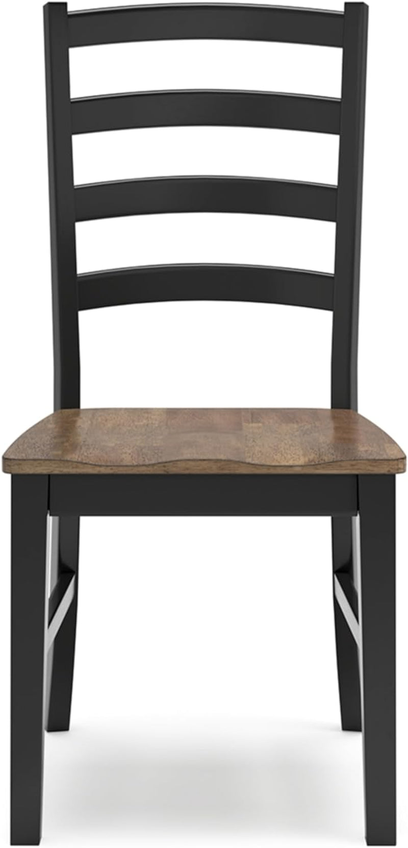 Wildenauer Rustic Armless Dining Chair, Set of 2, Black & Light Brown-4