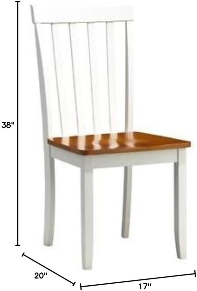 Bloomington Dining Chair, White/Honey Oak, Set of 2-2