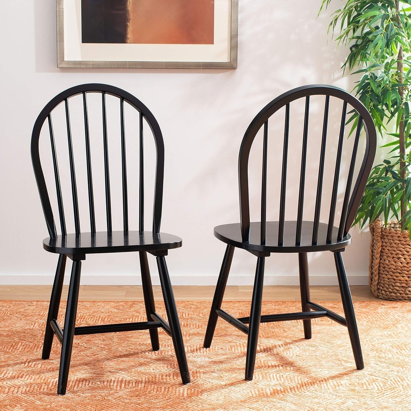 Home Camden 18-Inch Farmhouse Black Spindle Back-3