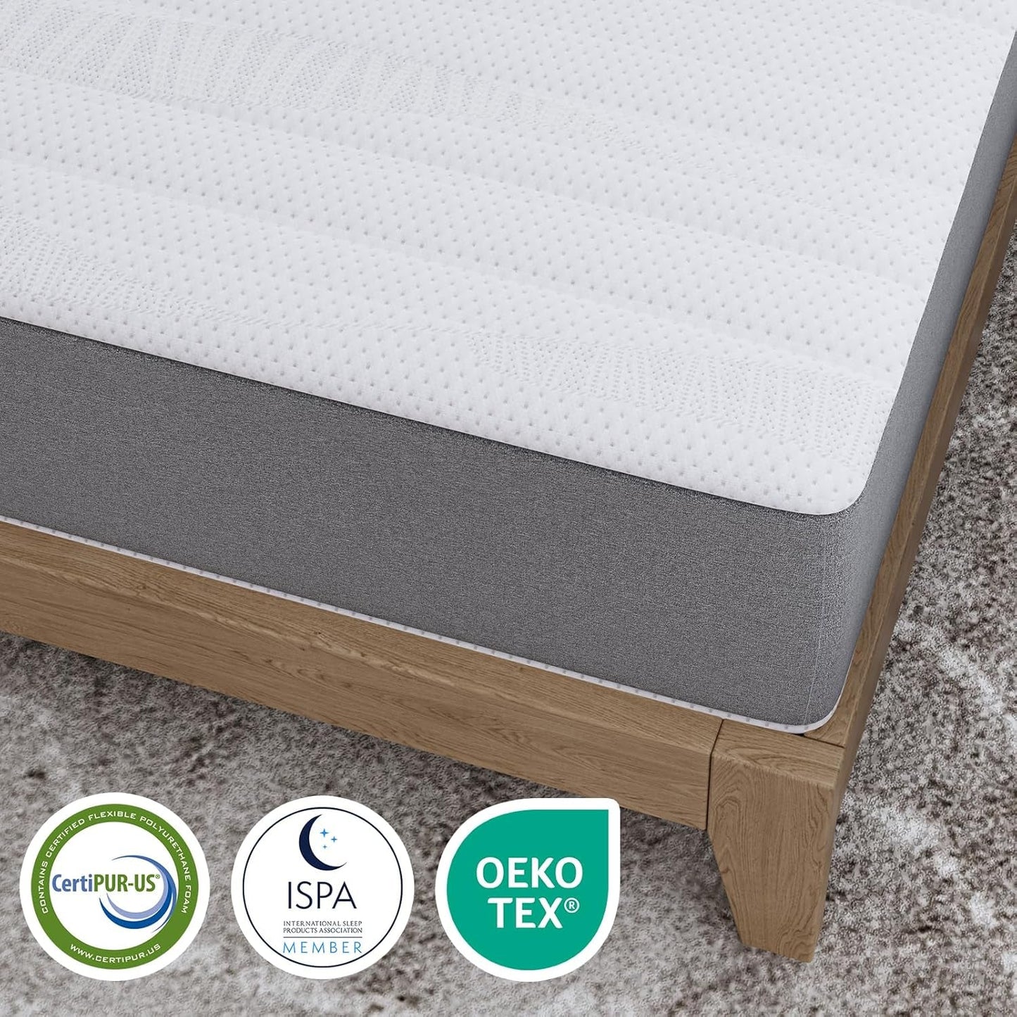 Twin Memory Foam Mattress Medium-Firm, 10", Cooling Gel-2