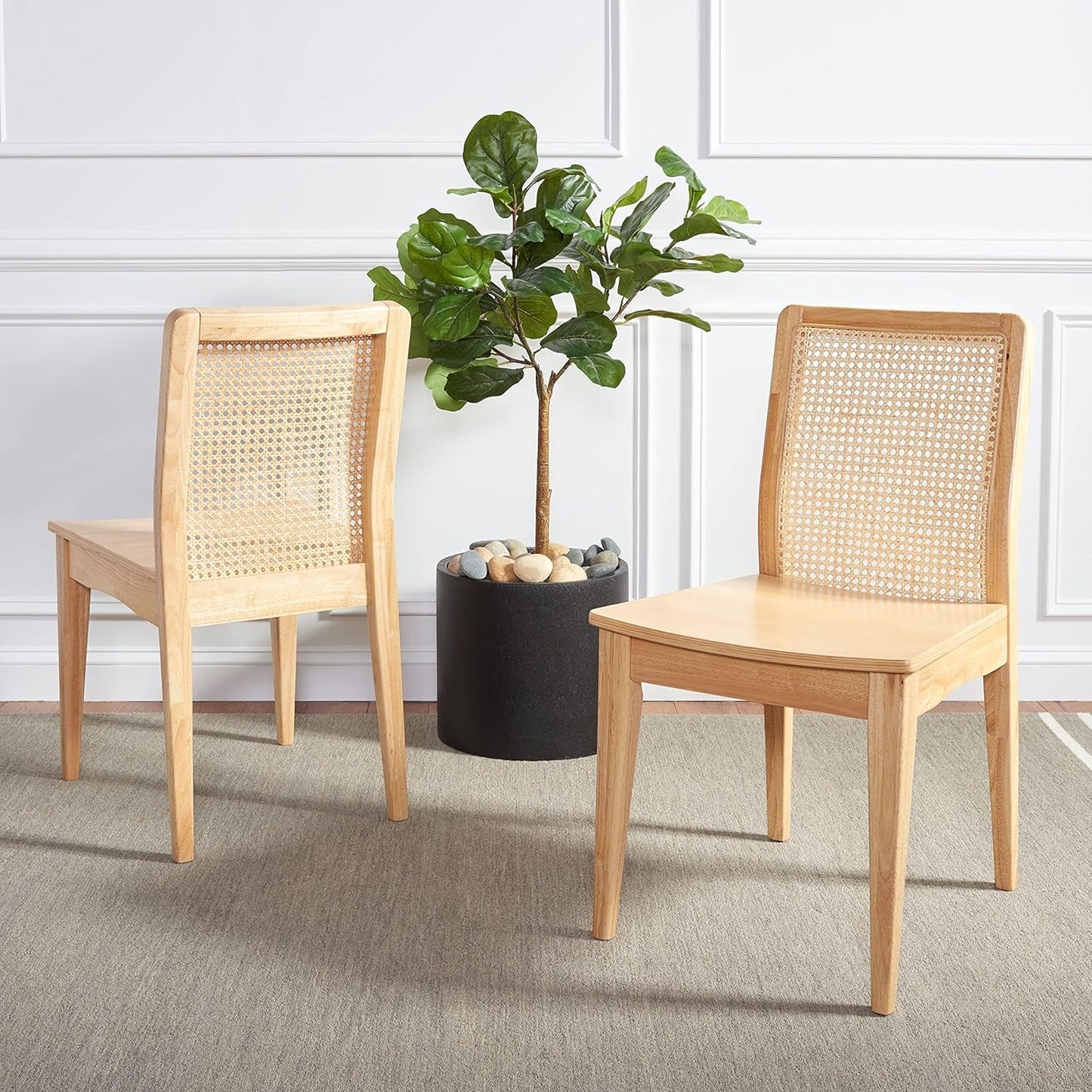 Home Collection Benicio Natural Rattan Dining Chair (Set of 2) DCH1005D-SET2-3