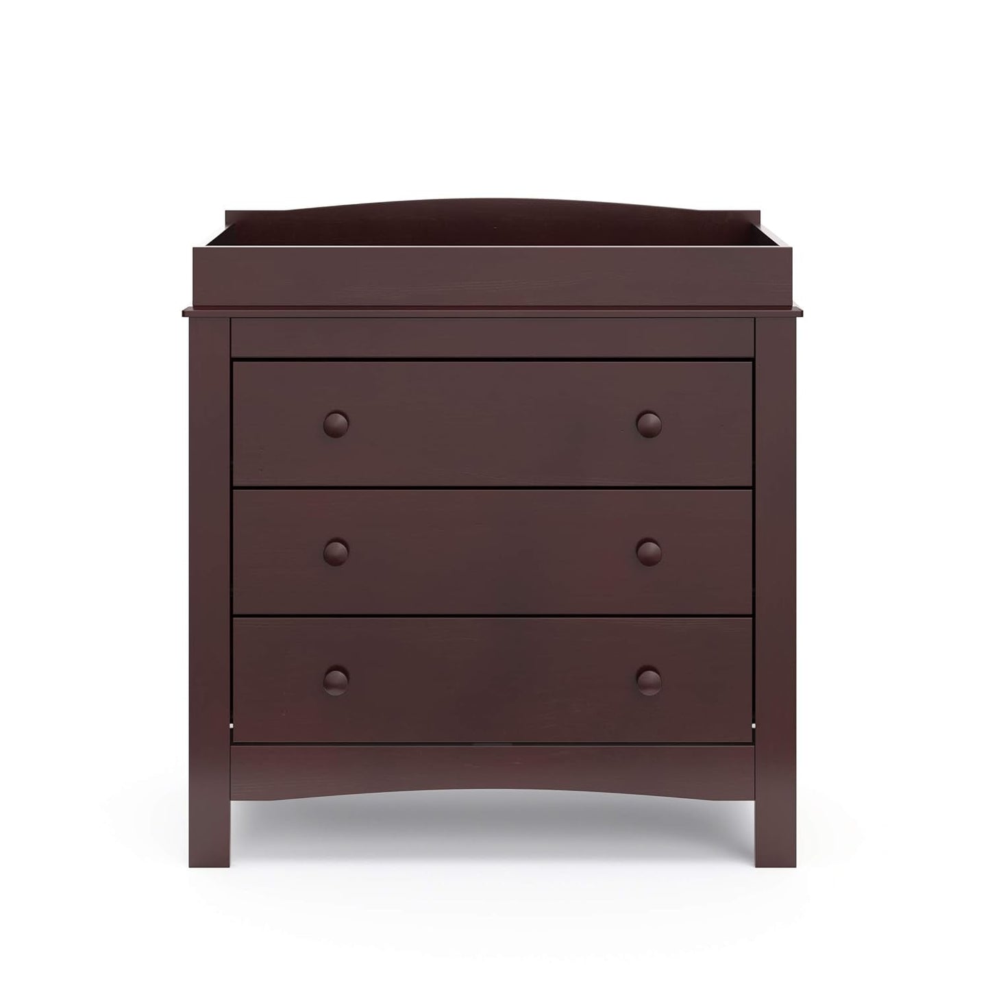 Noah 3 Drawer Chest with Changing Topper (Espresso) – GREENGUARD Gold Certified, Baby Dresser with Changing Table Top, Dresser for Nursery, 3 Drawer Kids Dresser-4