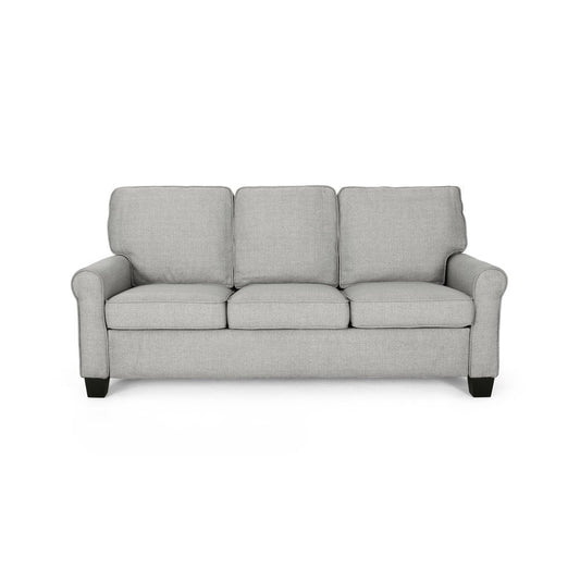Traditional Grey Fabric 3-Seater Sofa-1