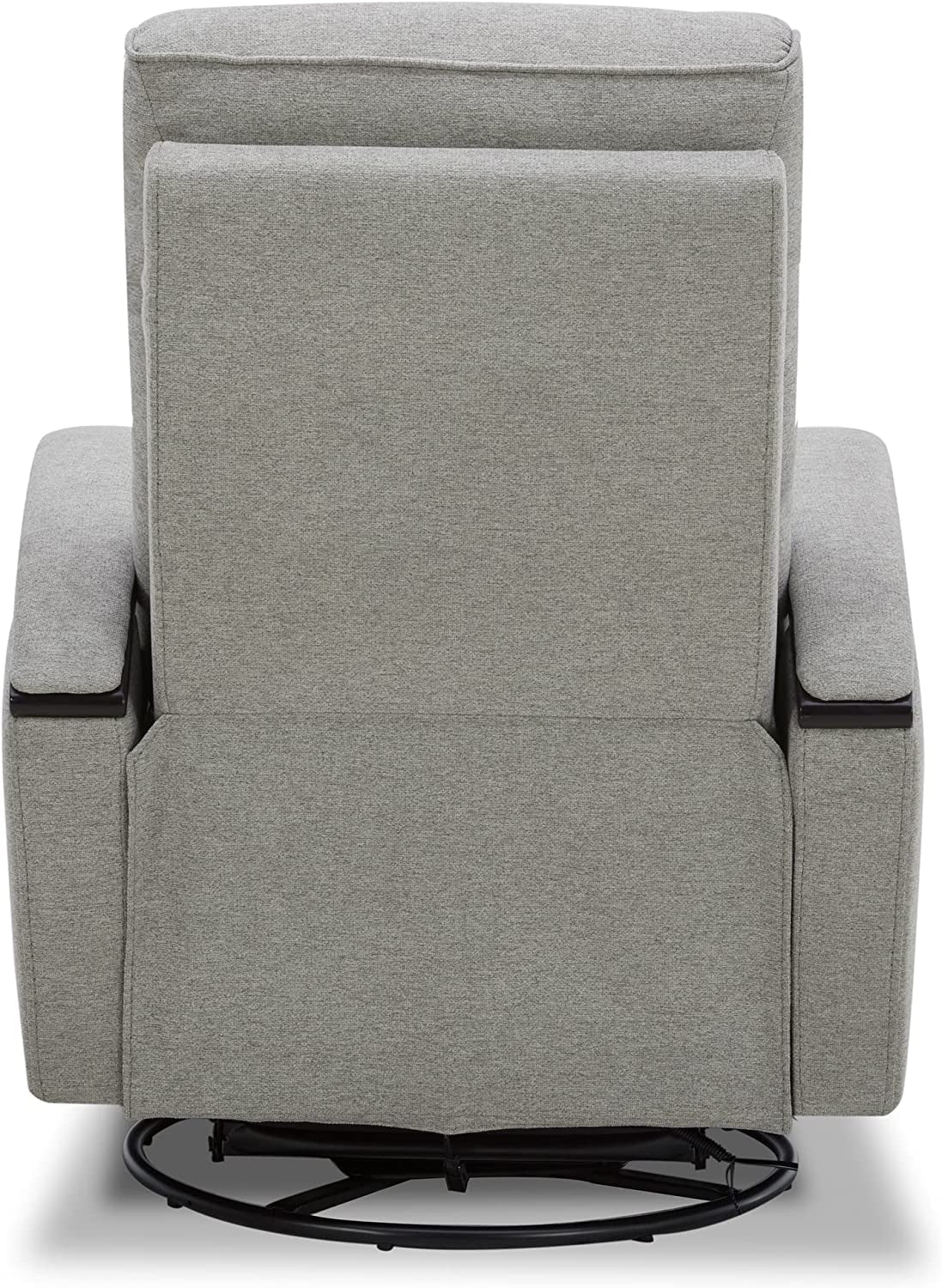 Fabric Power Swivel Glider Rocker Recliner Chair (Light Grey)-4