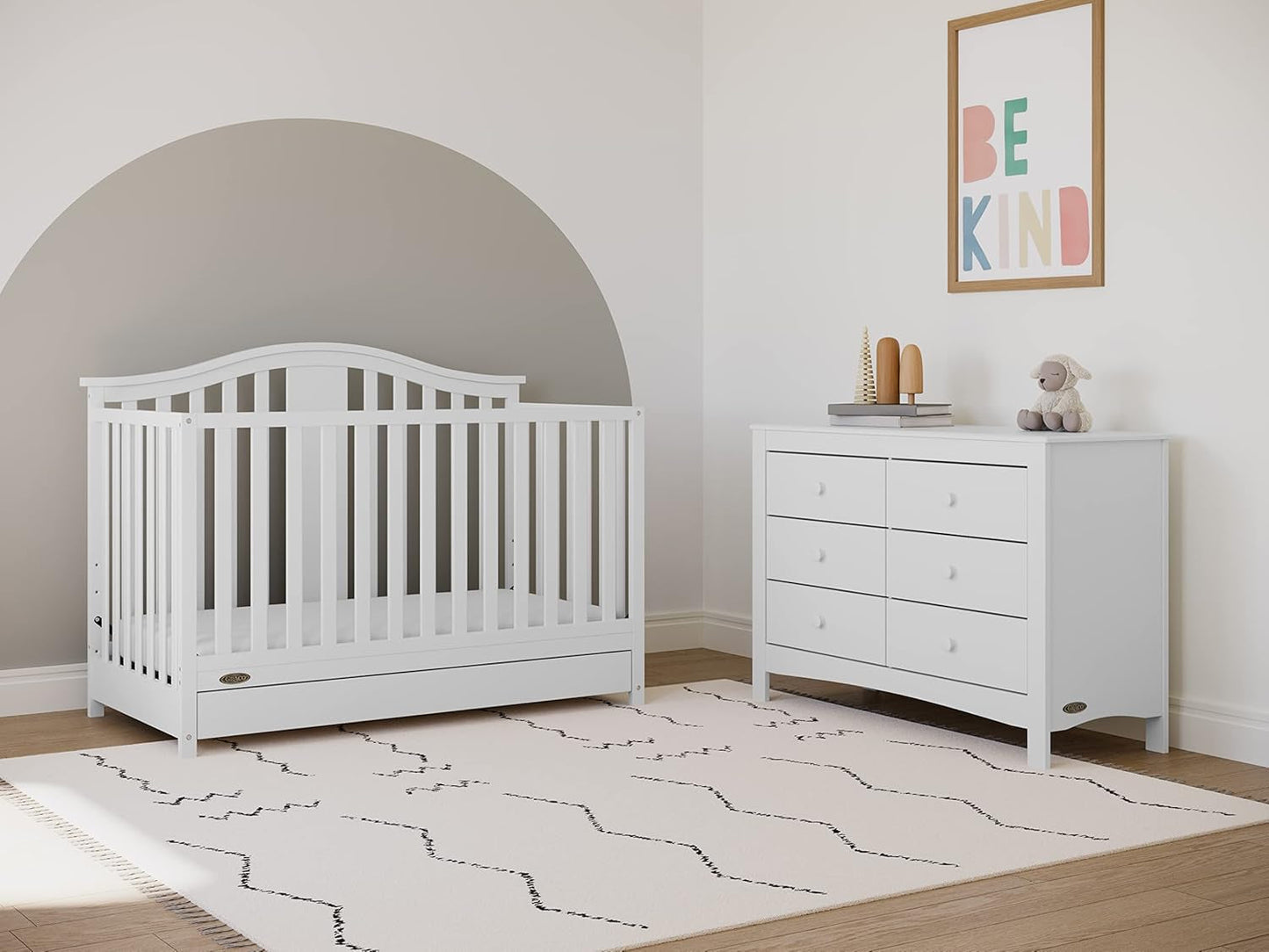 Noah 6 Drawer Double Dresser (White) - GREENGUARD Gold Certified, 6 Drawer Double Dresser for Kids Bedroom or Nursery, Bedroom Furniture Dresser, Universal Design for Nursery and Kids Bedroom-3