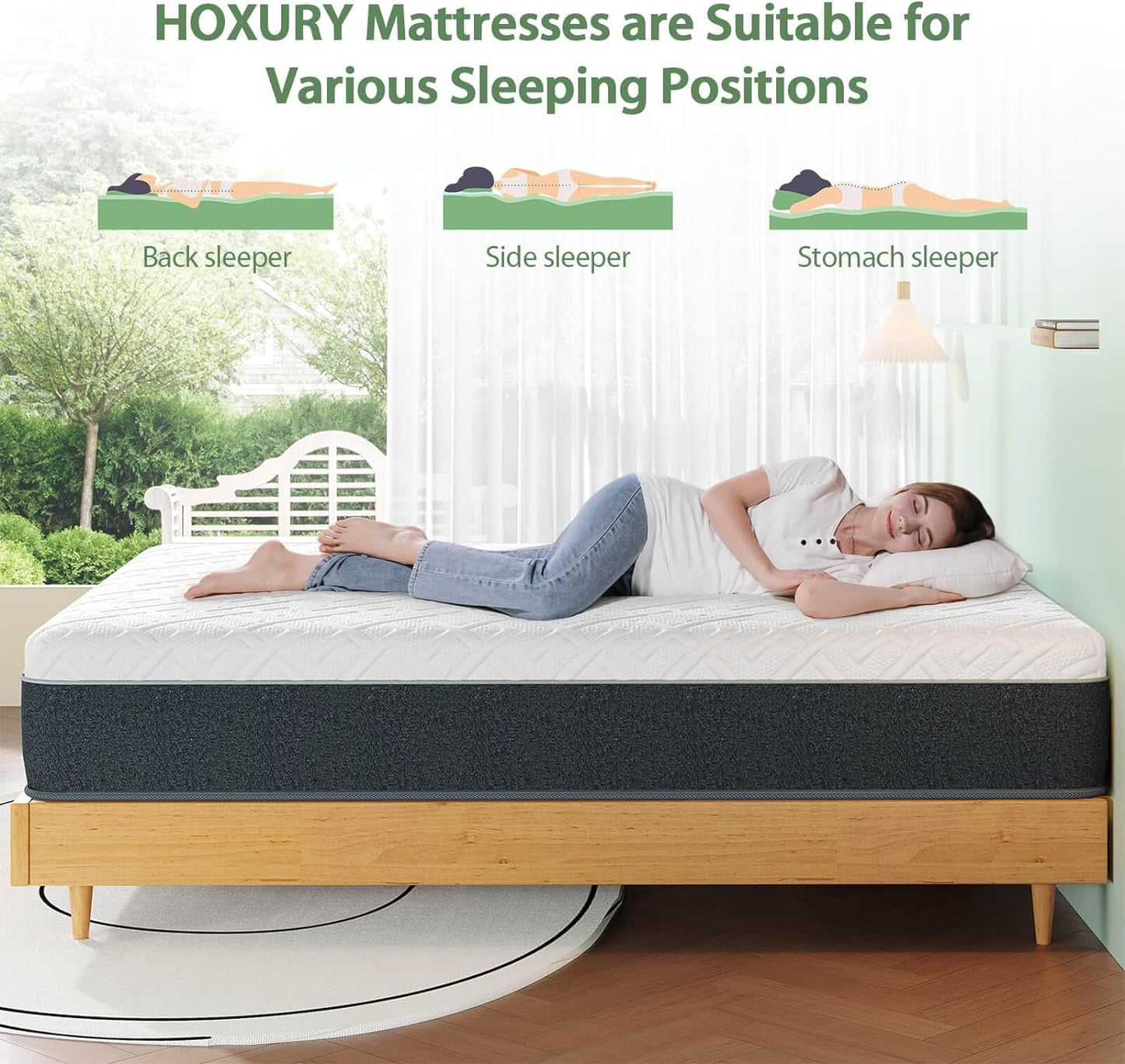 Full Green Tea Memory Foam Mattress Medium-Firm, 10"-4