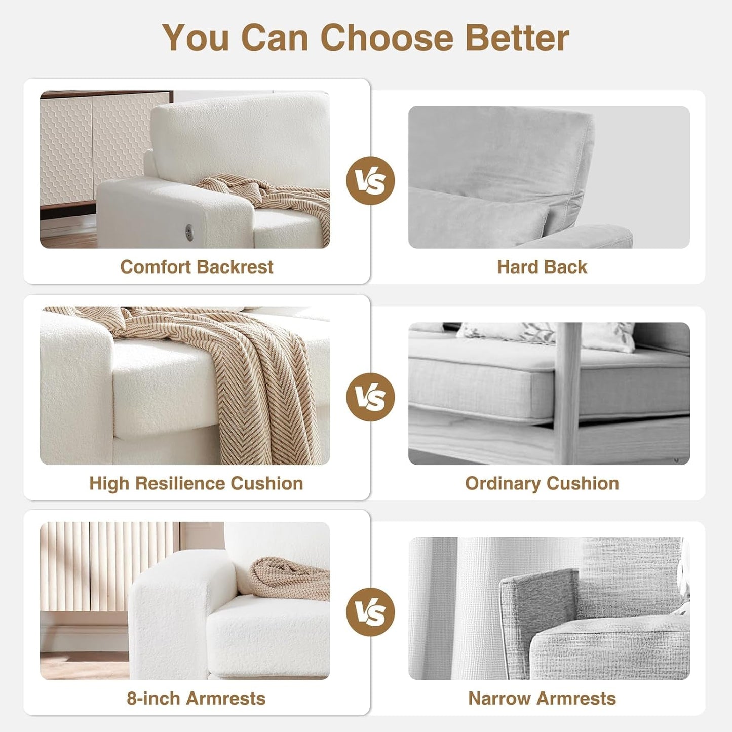 79" Loveseat Sofa for Living Room, Modern Comfy Couch with Charging Ports and Solid Wood Legs, Small Couch Sofa for Small Space,Apartment,Bedroom,Livingroom,White-4