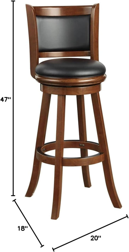 Augusta Extra Tall Swivel Bar Stool, 34-Inch, 1-Pack, Cherry-1