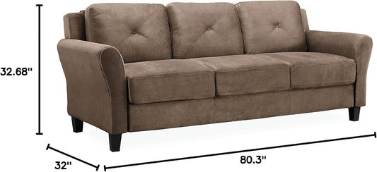 Harrington Sofa Microfiber Brown-1