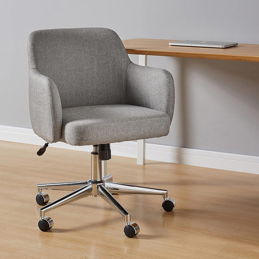 Modern Home Office Desk Chairs, Adjustable Height, 360 Degree Swivel, 25"D X 23.25"W X 36.25"H, Light Gray-1
