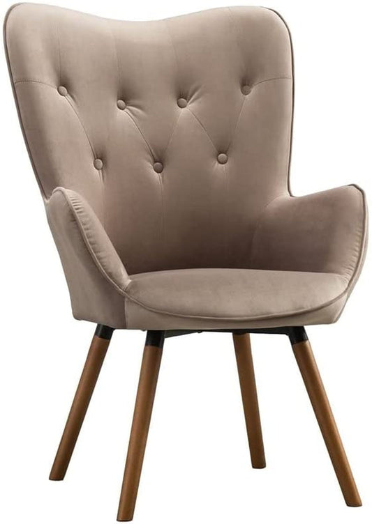 Contemporary Velvet Accent Chair in Chocolate-1