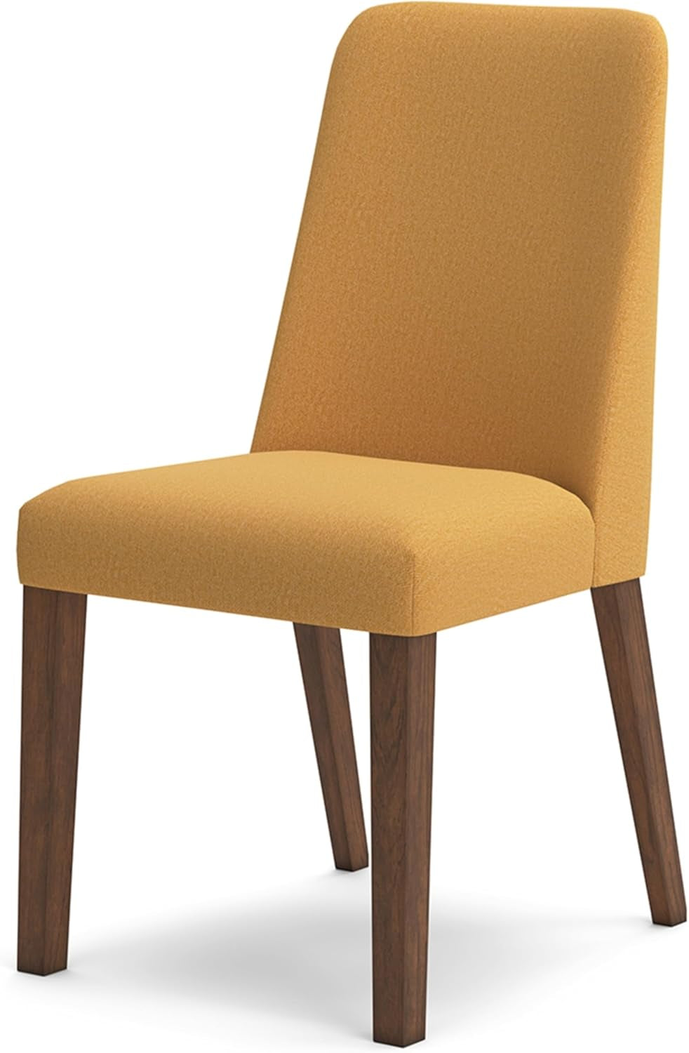 Lyncott Contemporary Dining Room Upholstered Side Chair with Foam Cushion, 2 Count, Yellow & Brown-3