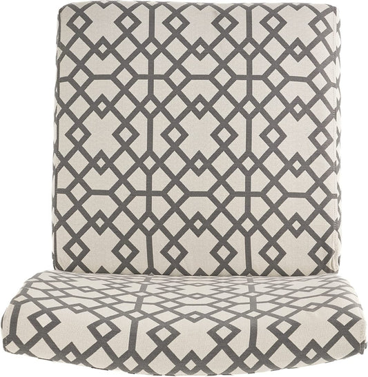 Grey Geometric Accent Chair by Christopher Knight Home-1