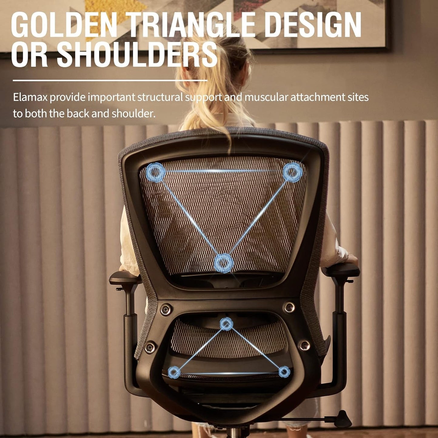 Mesh Office Chair,Ergonomic Computer Desk Chair,Sturdy Task Chair- Adjustable Lumbar Support & Armrests,Tilt Function,Comfort Wide Seat,Swivel Home Office Chair (Grey)-4