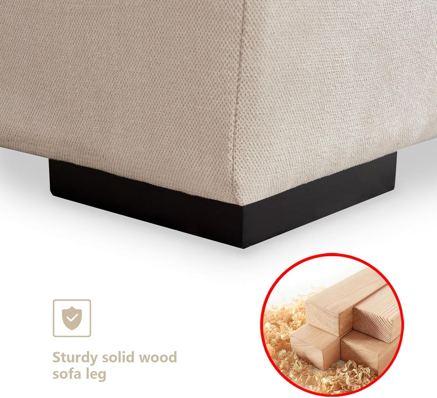 99"W L-Shaped Modular Sectional Sofa W/Reversible Chaise, Modern Free Combined TV Couch Comfortable down Feather Fill Deep Seat Corner Sofa&Couch with Movable Ottoman for Living Room Furniture Sets-4