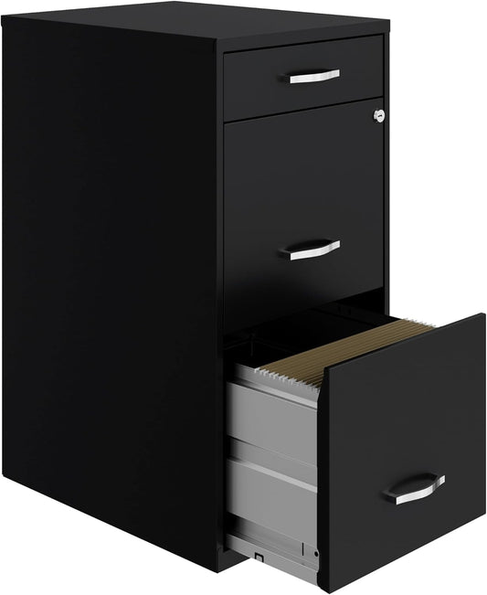 Locking 3-Drawer Steel File Cabinet-1