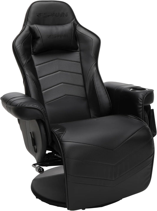 900 Gaming Recliner - Video Games Console Recliner Chair, Computer Recliner, Adjustable Leg Rest and Recline, Recliner with Cupholder, Reclining Gaming Chair with Footrest - Black-1