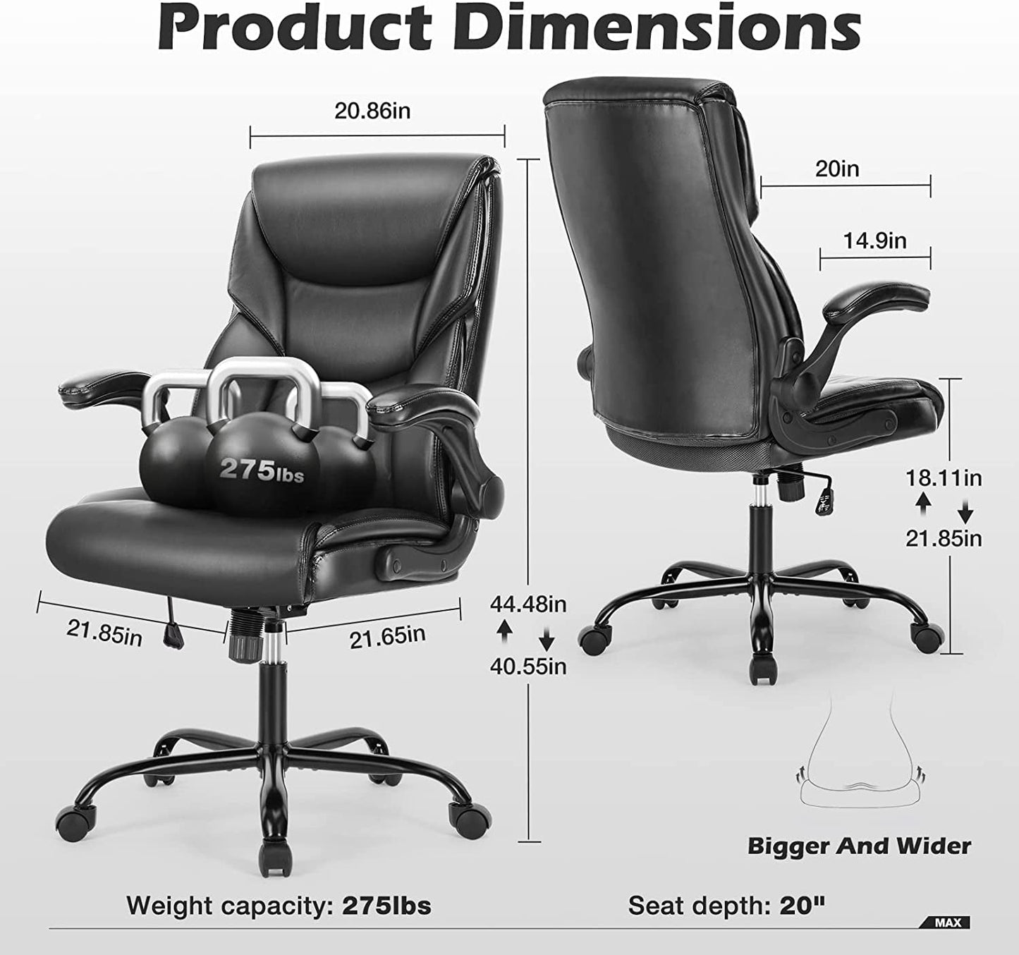 Ergonomic Executive Chair with High Back Support-4