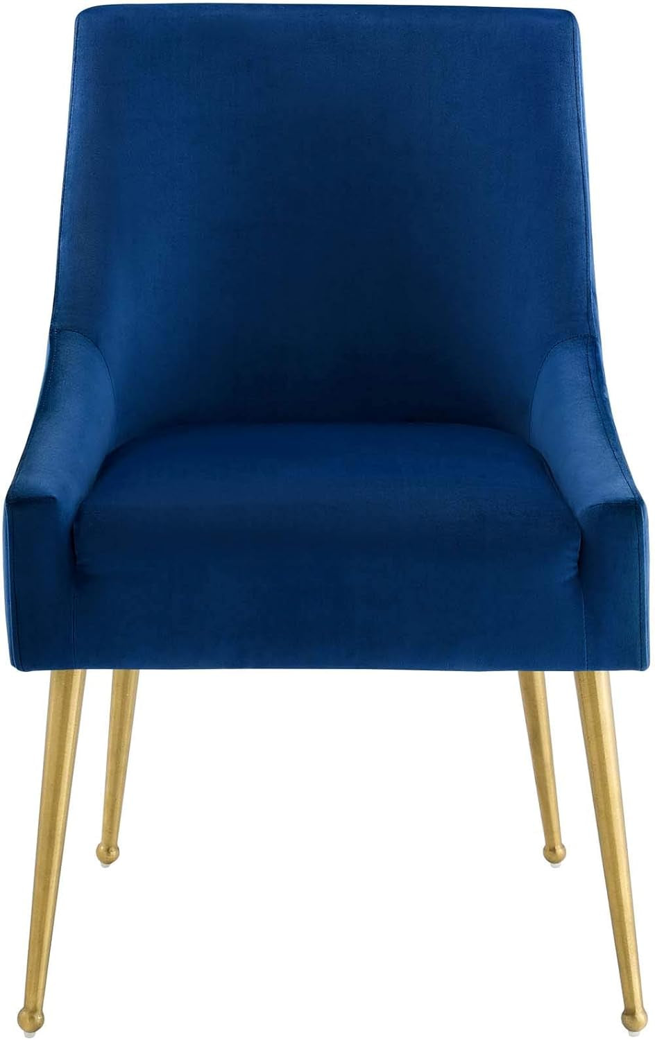 Discern Upholstered Performance Velvet Dining Chair, Navy-4
