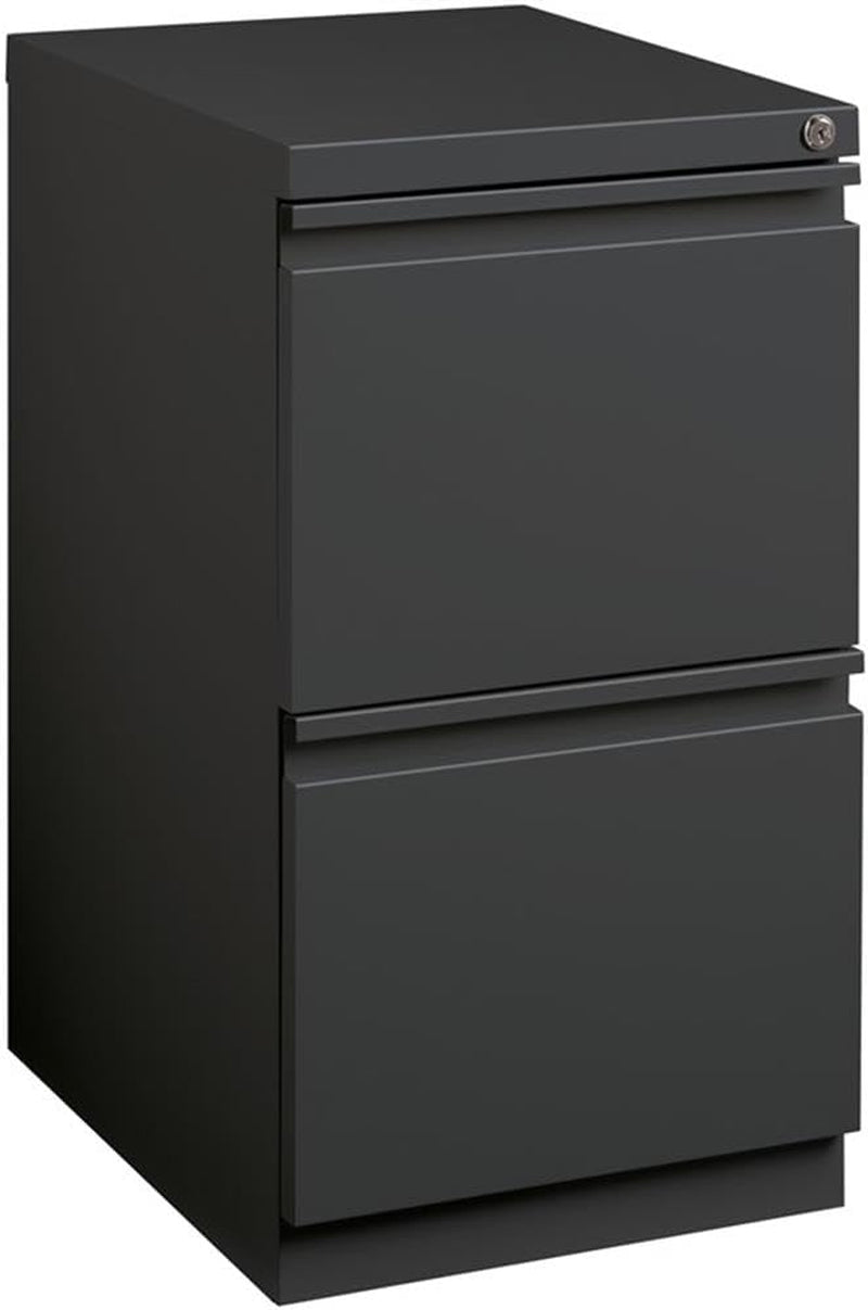 2 Drawers 27.75" Vertical Charcoal Metal Filing Cabinet Lockable Pre-Assembled Stationary Letter Size for Home, Office-0