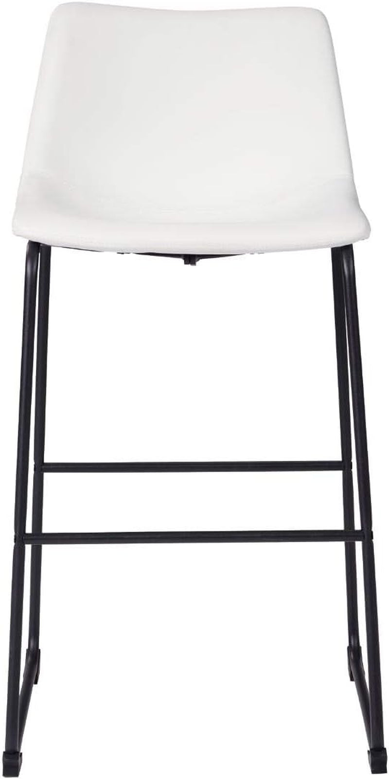 Centiar Urban Industrial 28.75" Pub Height Bucket Seat Barstool, 2 Count, White-2