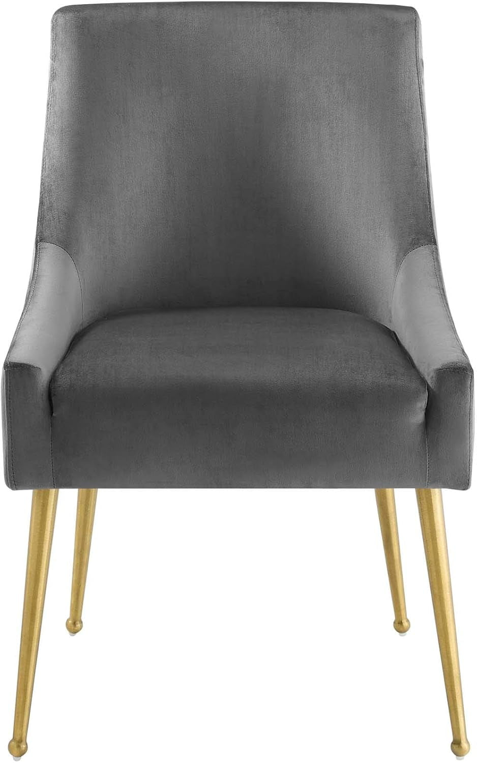 Discern Upholstered Performance Velvet Dining Chair, Gray-4