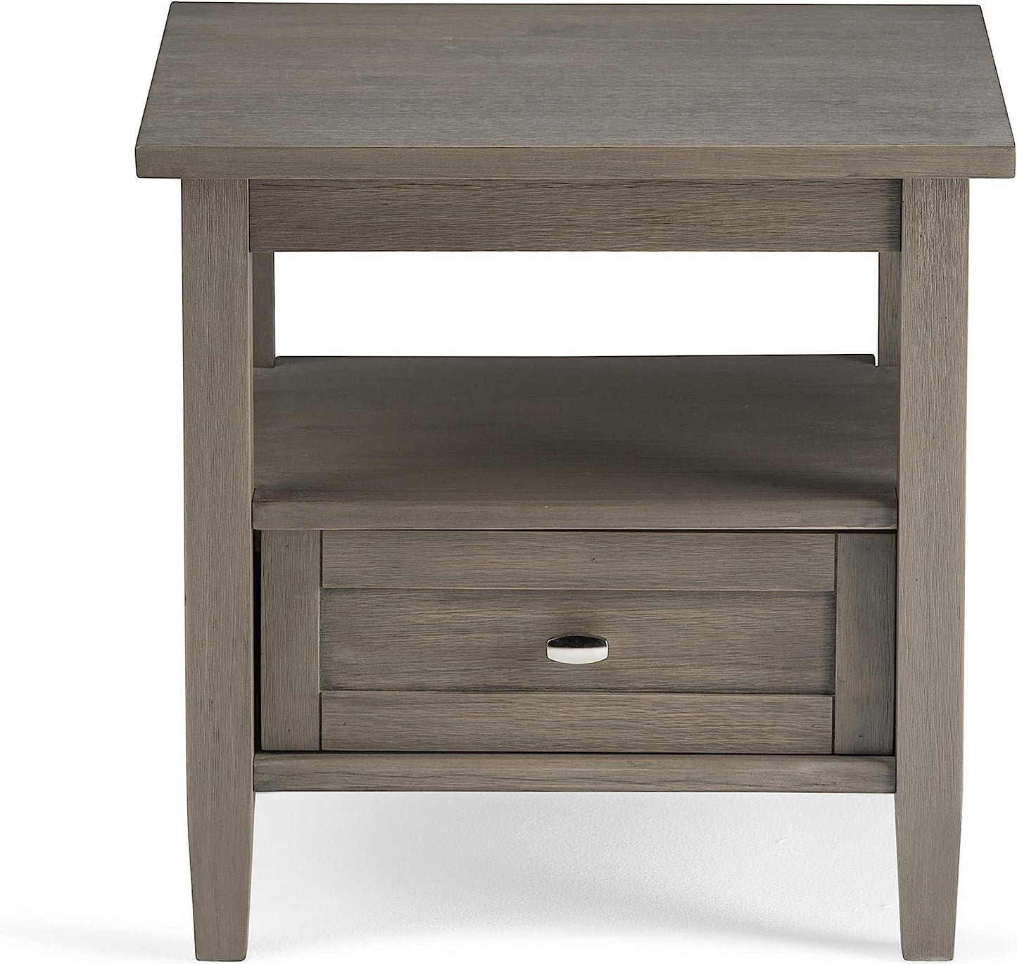 Warm Shaker Solid Wood Rectangle End Table - Farmhouse Grey-3