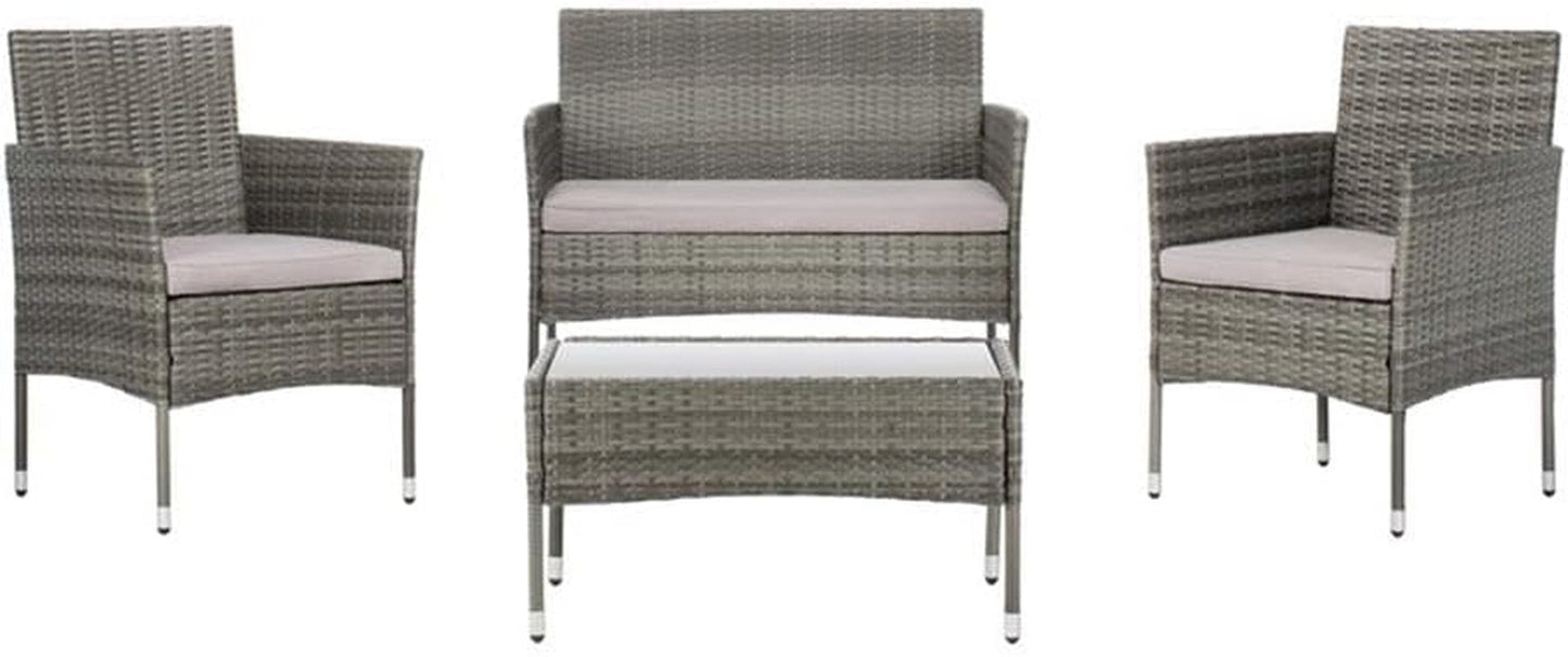 PAT7504B Collection Abdul Grey 4-Piece Outdoor Living Patio Set-0