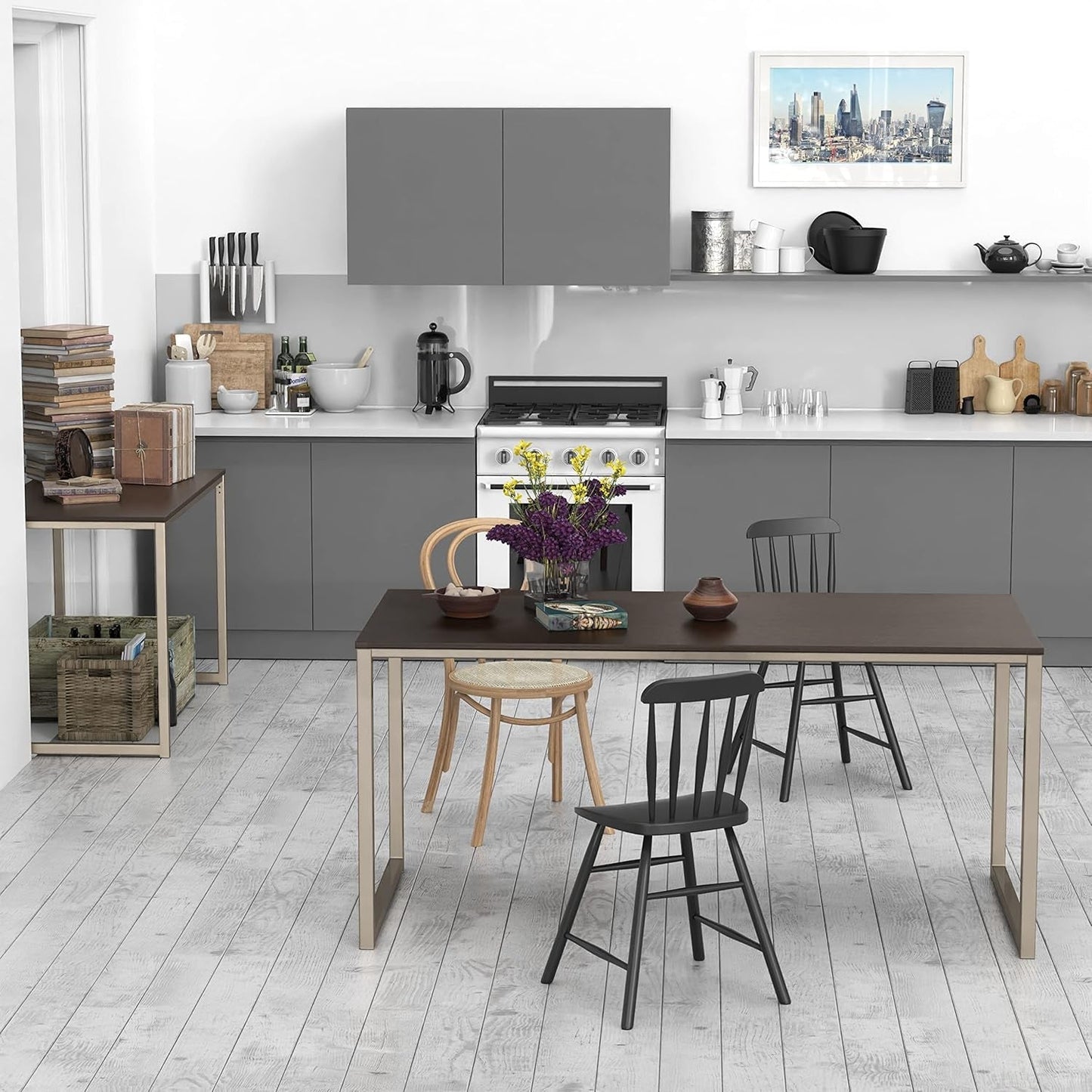 Home Office 55-Inch Computer Desk, 24" Deep, Espresso-3