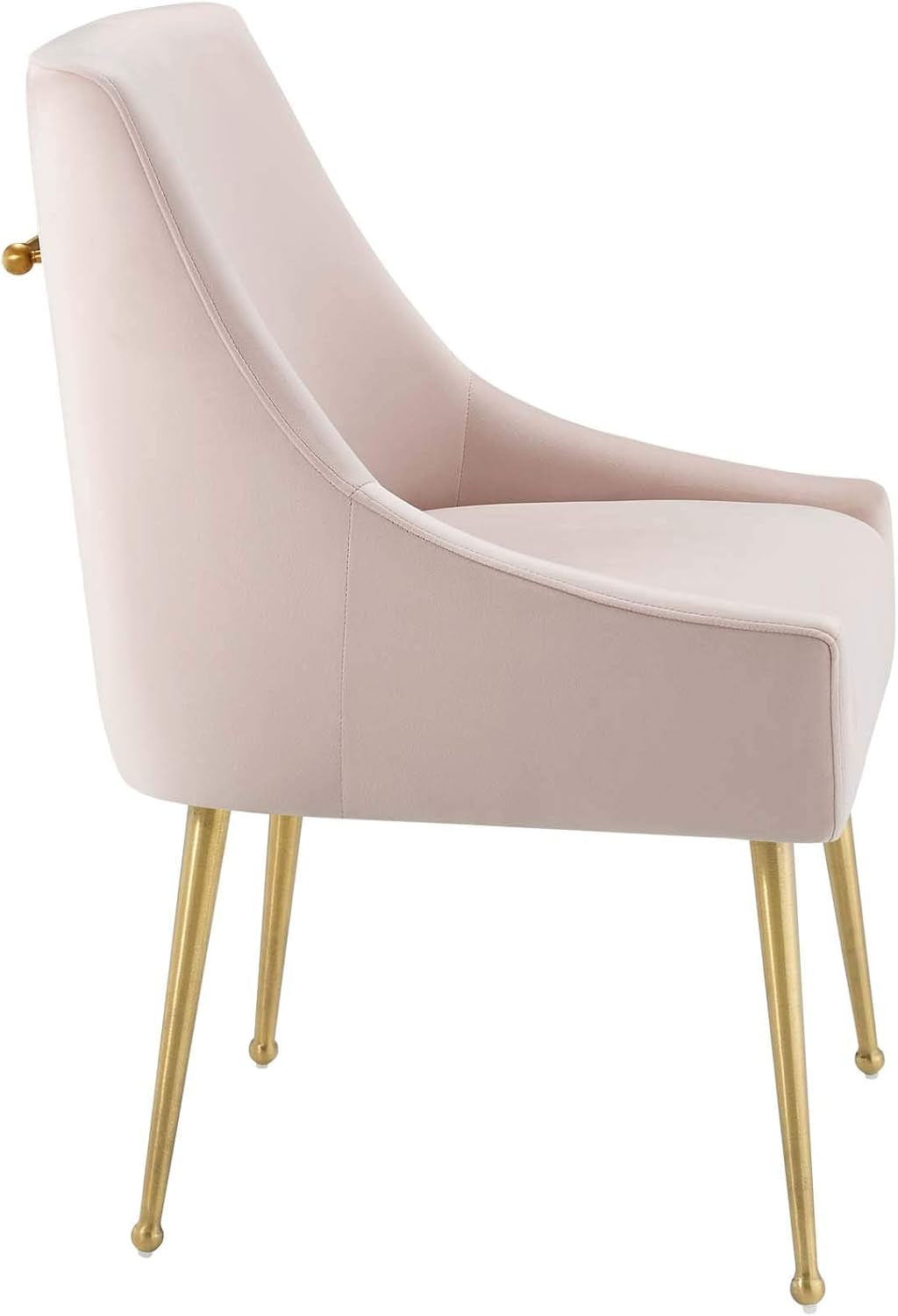 Discern Upholstered Performance Velvet Dining Chair, Pink-3
