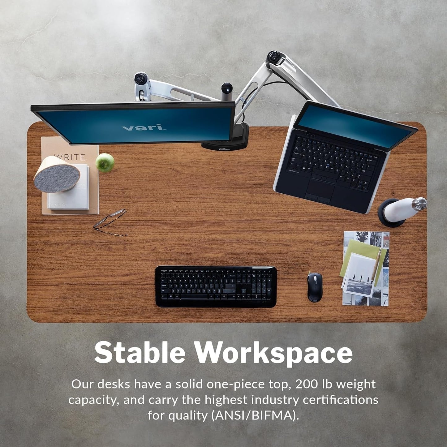 Electric Standing Desk - 60X30 desk, Adjustable Height Stand up Desk - Dual Motor with Memory Presets, Stable T-Style Legs - Home Office Essentials Computer Desk - Walnut-4