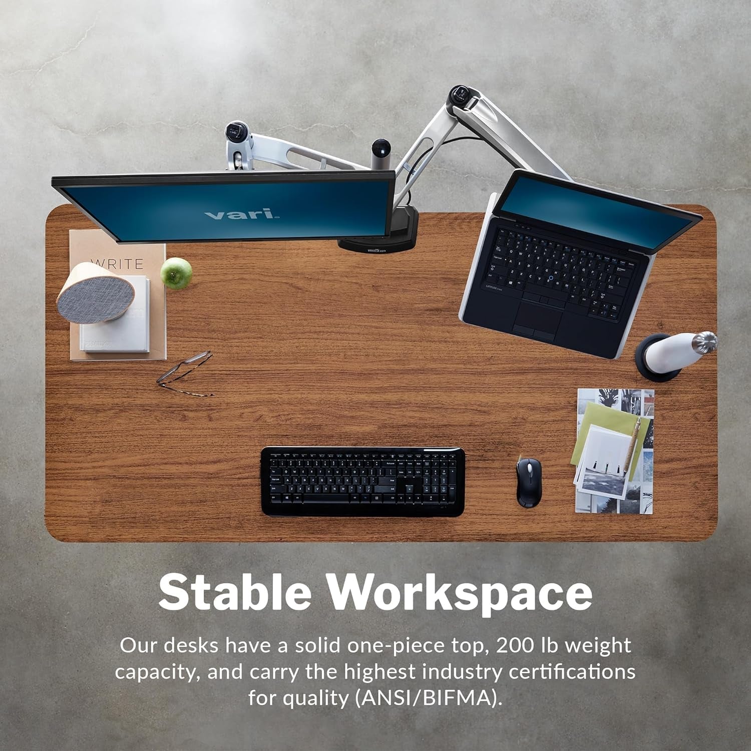 Electric Standing Desk - 60X30 desk, Adjustable Height Stand up Desk - Dual Motor with Memory Presets, Stable T-Style Legs - Home Office Essentials Computer Desk - Walnut-4