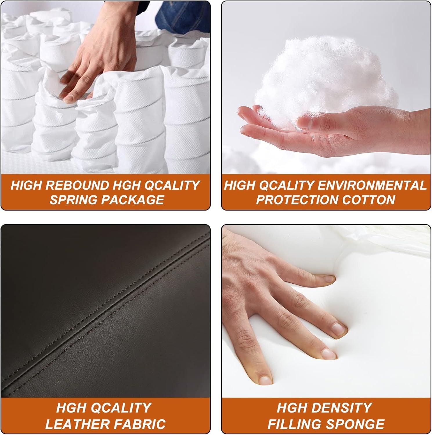 Massage Recliner, Recliner Chair for Living Room Sofa Reading Chair, Home Theater Seating Modern Reclining Easy Lounge with PU Leather Padded Seat Backrest Brown, 29.8 X 27 34 Inches (SS-AC207)-4