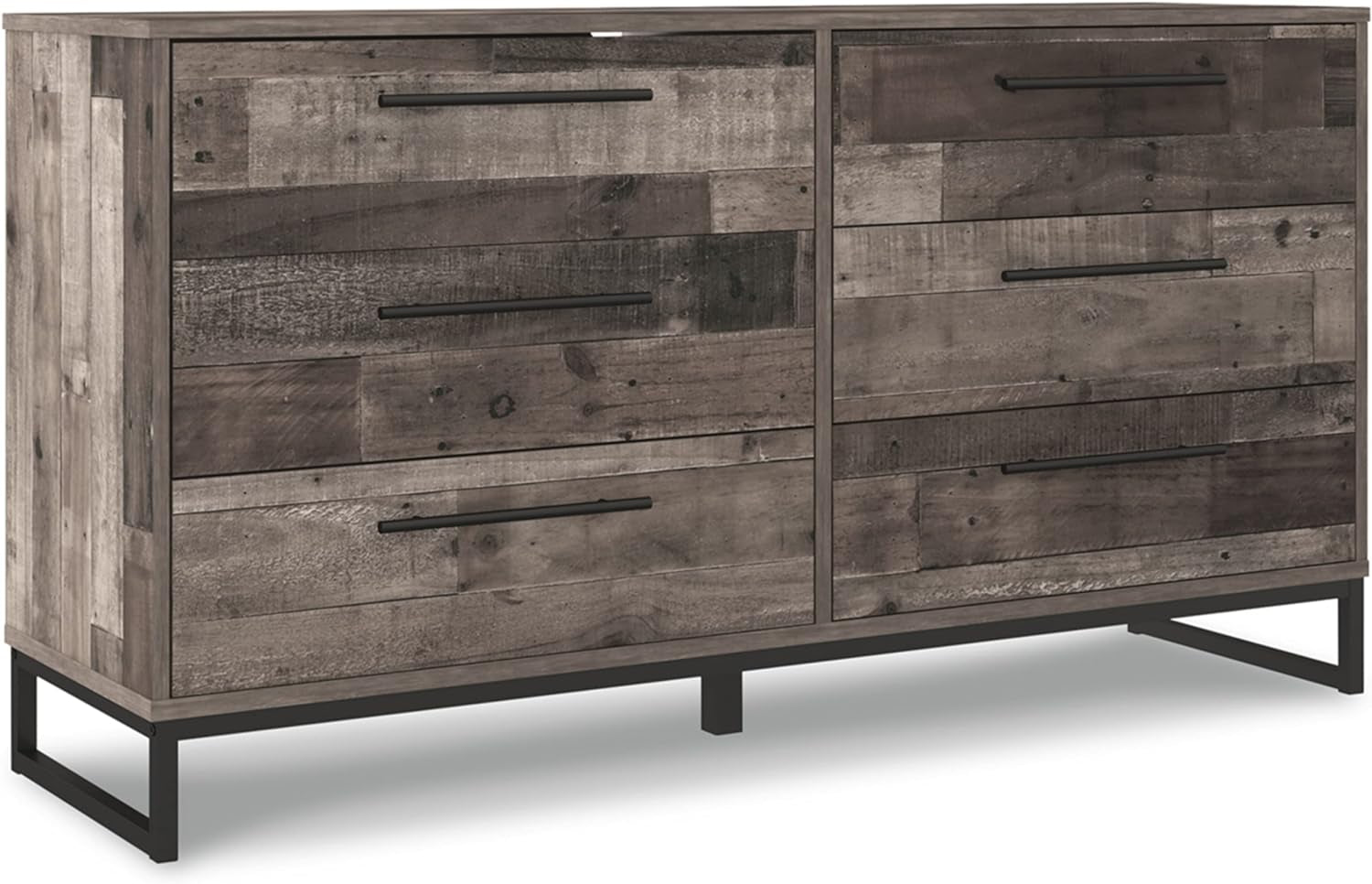 Neilsville 6 Drawer Dresser, Dark Brown-0