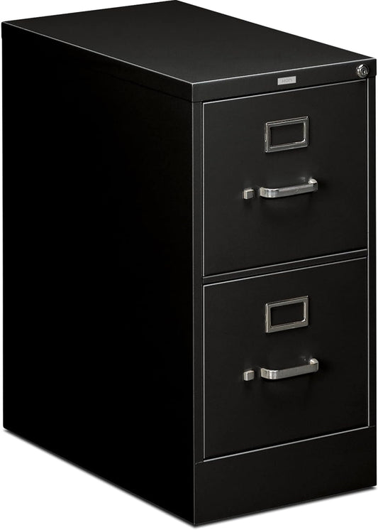 Two-Drawer Filing Cabinet- 510 Series Full Suspension Letter File Cabinet, 29 by 15-Inch, Black (H512)-0