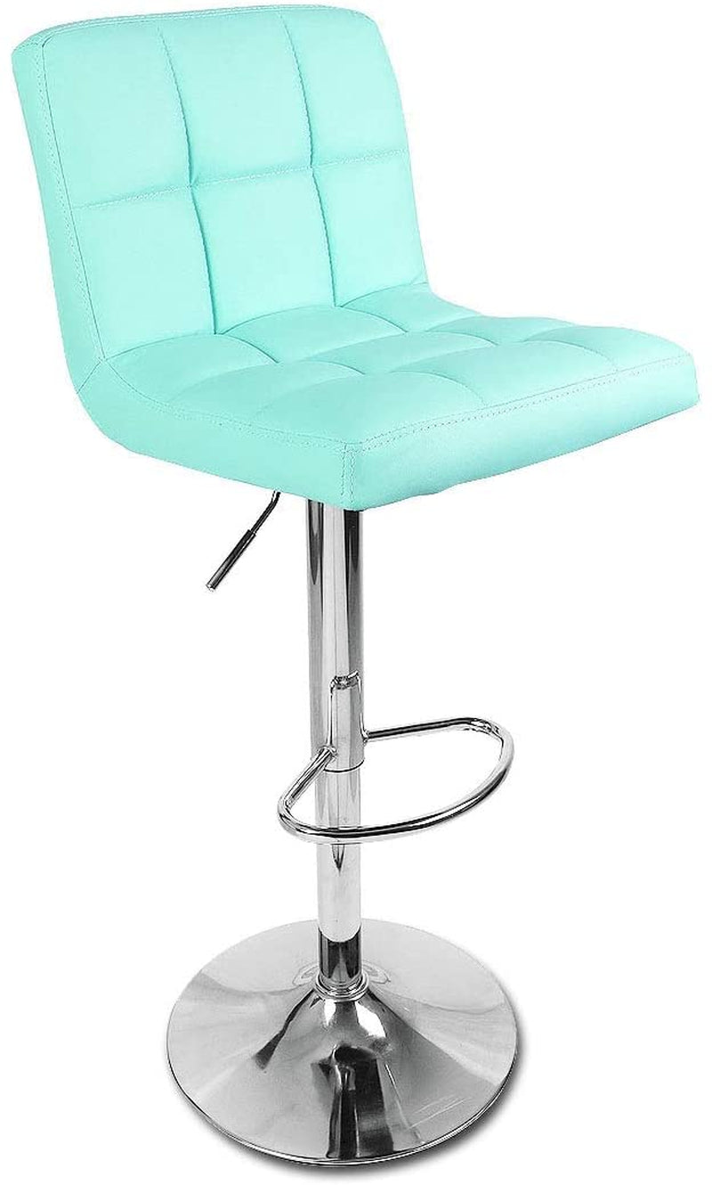 Tiffany Blue Adjustable Kitchen Barstools, Set of 2-2