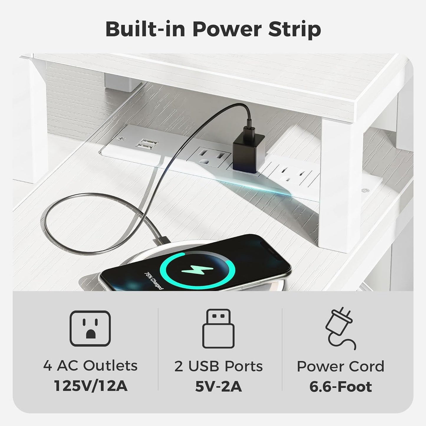 47" White L Desk LED Power Drawer-4