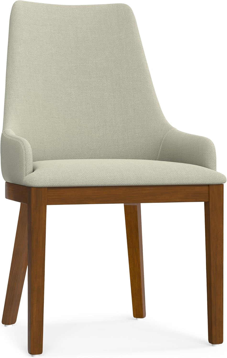 Stephanie Contemporary Dining Chair (Set of 2) in Natural Linen Look Fabric, Fully Assembled for the Dining Room-4